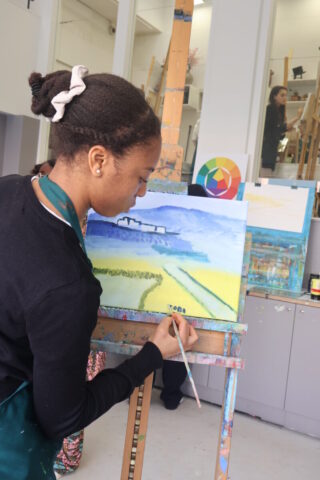 Tobi George Painting at Van Gogh
